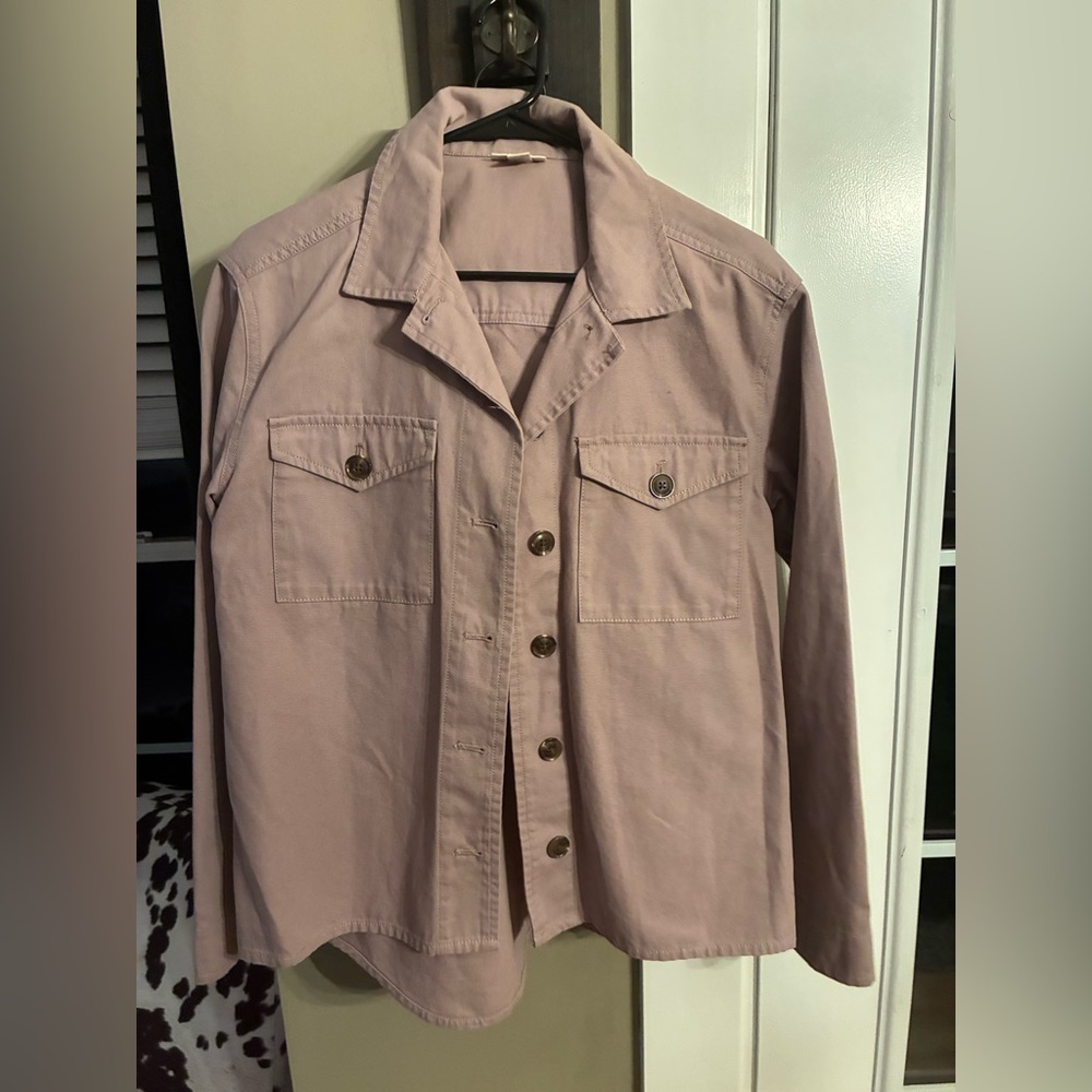 ana pink jean/ shirt jacket